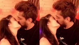 Indian beauty Gehana Vashisth passionately kissing her boyfriend