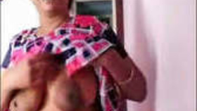 Indian wife seduces her partner with her large breasts in a video