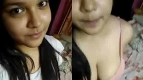 Stunning woman reveals her ample breasts to her boyfriend