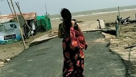 Stunning Indian mother engages in sexual activity at a coastal resort