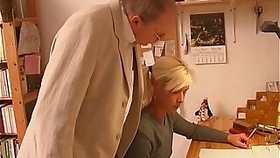 Blonde Teen Seduces Old Tutor Teacher