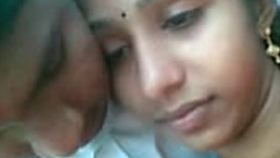 Indian couple kisses on the beach with unobstructed audio