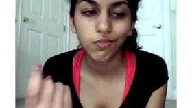 Indian beauty performs on webcam