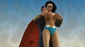 3D Wonder Woman sucking hard cock