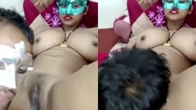 Rinkididi's husband pleasuring her with oral sex