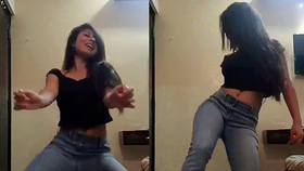 Seductive Indian dancer performs enticing routine