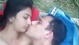 Hindi girl fucks friend in backyard hot romance