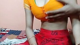 Indian bhabhi with big tits and her lover have a nice fuck at home