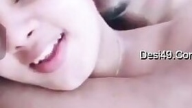 Boyfriend is hugging the Desi lovely while she is talking about porn