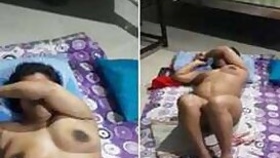 Indian wife sleeps on the floor but husband films her naked XXX flesh