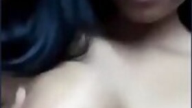 Desi cute japanese girl boob show selfie video
