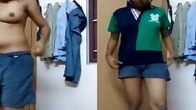 Female soccer player from India flashes tits and ass in locker room