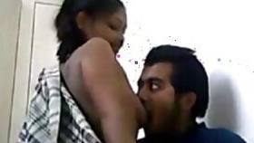 Desi lover sucking gf boobs