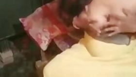 Cameraman miss a moment of Desi mom playing with boobs