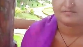 Bhabhi's in the park with her lover, he's playing with her breasts