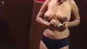 young wife changes her clothes after sex