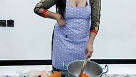 Pakistani Wife Fucked in the Kitchen While She's Cooking, With Clear Sound in Hindi