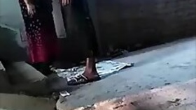 Bengali college couple banging on a construction site