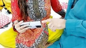 PAKISTAN WIFE watches porn on a mobile phone while she engages in ANAL SEX with HOT HINDY VOICE