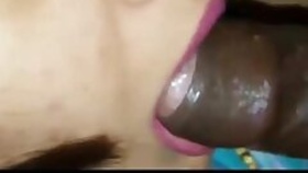 North Indian auntie sucks hubby's cock