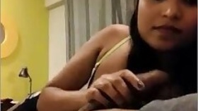 Raghavi non-stop sucking her uncle's cock in front of a webcam
