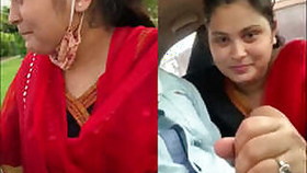 Desi girl gives blowjobs in park and car outdoors