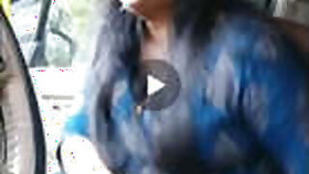 Sexy Desi Indian girl blowing off in car update