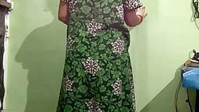 Indian auntie presses her lover's chest