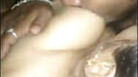 Sexy cheating wife with big tits sucked and kissed at night