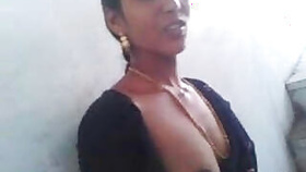 South Indian bhabhi shows her boobs